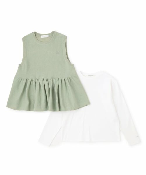 pom ponette junior / ポンポネット ジュニア ニット・セーター | ペプラムニットベスト＆Tシャツセット | 詳細2