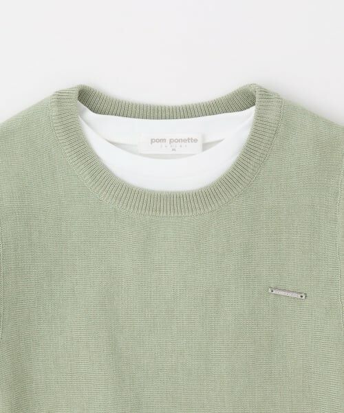 pom ponette junior / ポンポネット ジュニア ニット・セーター | ペプラムニットベスト＆Tシャツセット | 詳細3