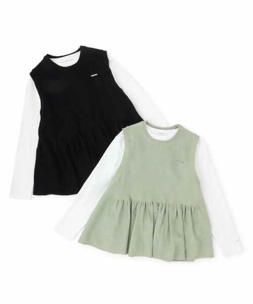 pom ponette junior / ポンポネット ジュニア ニット・セーター | ペプラムニットベスト＆Tシャツセット | 詳細9