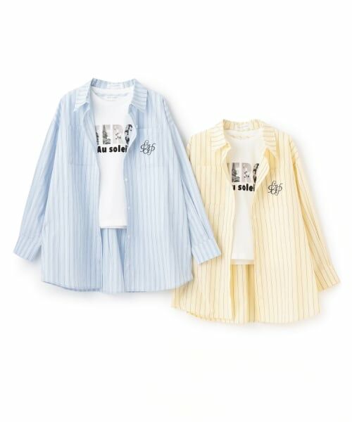 pom ponette junior / ポンポネット ジュニア シャツ・ブラウス | 【130cmあり】長袖シャツ×フォトロゴTシャツ | 詳細15