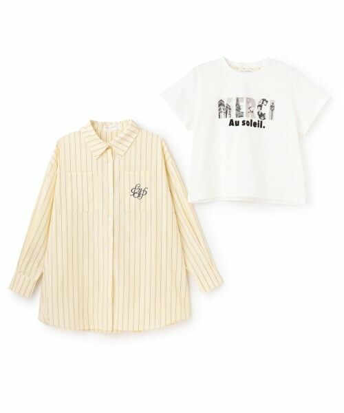 pom ponette junior / ポンポネット ジュニア シャツ・ブラウス | 【130cmあり】長袖シャツ×フォトロゴTシャツ | 詳細2