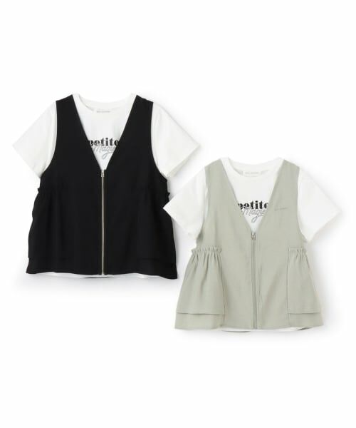 pom ponette junior / ポンポネット ジュニア Tシャツ | ペプラムジレ×インナーTシャツ | 詳細12