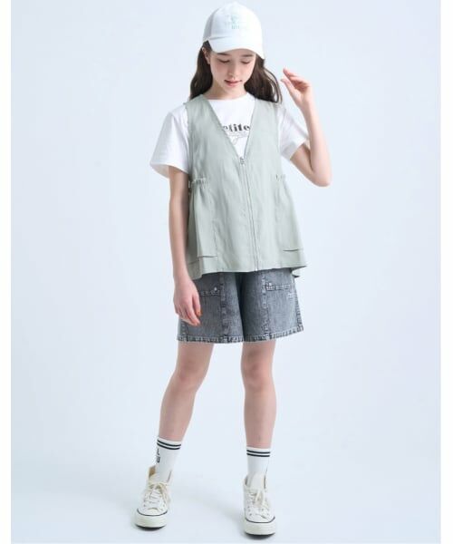 pom ponette junior / ポンポネット ジュニア Tシャツ | ペプラムジレ×インナーTシャツ | 詳細20