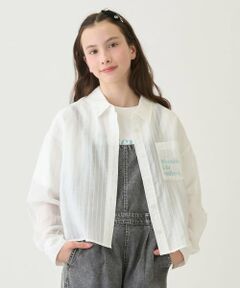 pom ponette junior / ポンポネット ジュニア シャツ・ブラウス | 【130cmあり】シアーシャツ×インナーTシャツセット