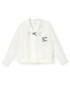 pom ponette junior / ポンポネット ジュニア シャツ・ブラウス | 【130cmあり】シアーシャツ×インナーTシャツセット