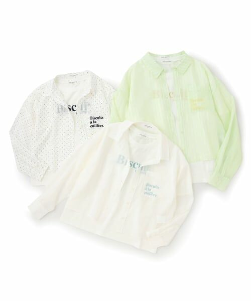 pom ponette junior / ポンポネット ジュニア シャツ・ブラウス | 【130cmあり】シアーシャツ×インナーTシャツセット | 詳細12