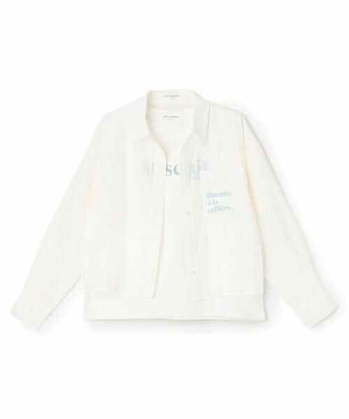 pom ponette junior / ポンポネット ジュニア シャツ・ブラウス | 【130cmあり】シアーシャツ×インナーTシャツセット | 詳細13