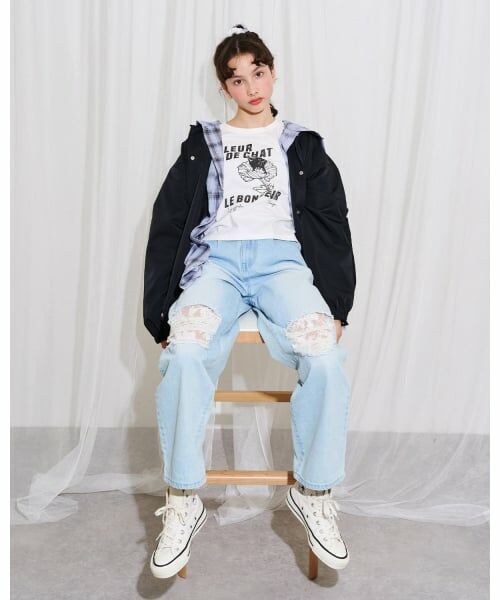 pom ponette junior / ポンポネット ジュニア ブルゾン | 【130cmあり】【UV・撥水・花粉防止】パーカライナーつき3WAYブルゾン | 詳細29