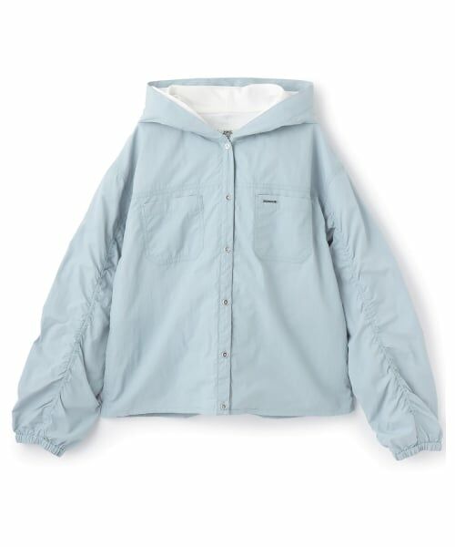 pom ponette junior / ポンポネット ジュニア ブルゾン | 【130cmあり】【UV・撥水・花粉防止】パーカライナーつき3WAYブルゾン（サックス）