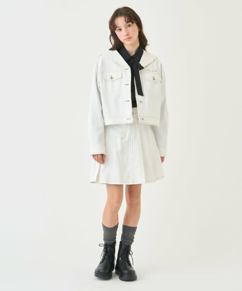 pom ponette junior / ポンポネット ジュニア ブルゾン | セーラーデニムジャケット | 詳細12