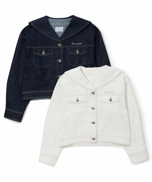 pom ponette junior / ポンポネット ジュニア ブルゾン | セーラーデニムジャケット | 詳細8