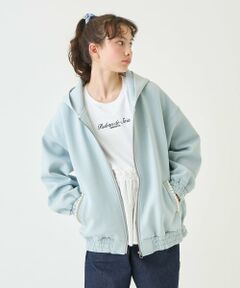 pom ponette junior / ポンポネット ジュニア パーカー | 裏起毛ダンボールジップパーカ