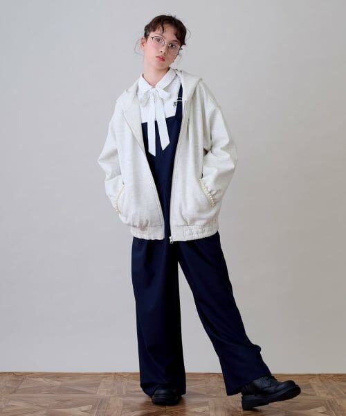 pom ponette junior / ポンポネット ジュニア パーカー | 裏起毛ダンボールジップパーカ | 詳細12