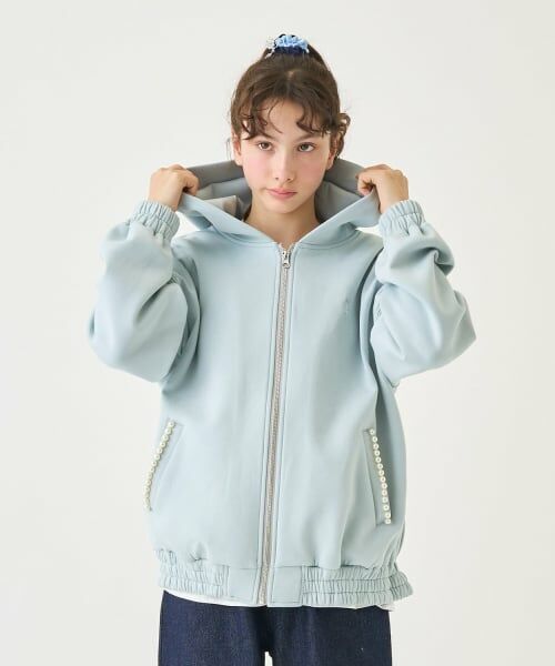 pom ponette junior / ポンポネット ジュニア パーカー | 裏起毛ダンボールジップパーカ | 詳細14