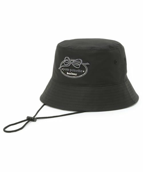 pom ponette junior / ポンポネット ジュニア ハット | 【撥水】【UVカット】バケットハット（黒）