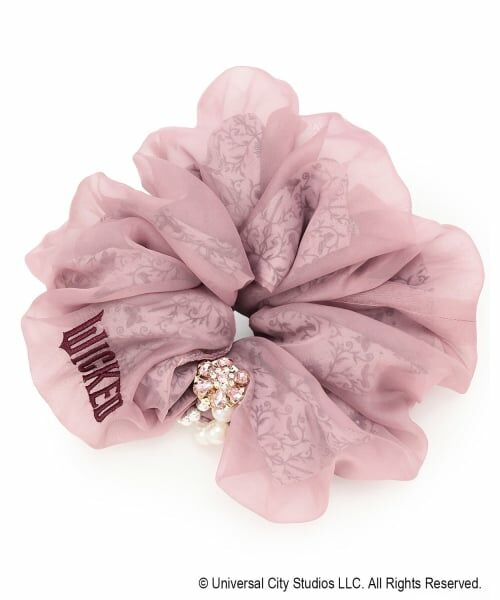 pom ponette junior / ポンポネット ジュニア ヘアゴム・シュシュ | 【WICKED】ビジューシュシュ（サーモン ピンク）