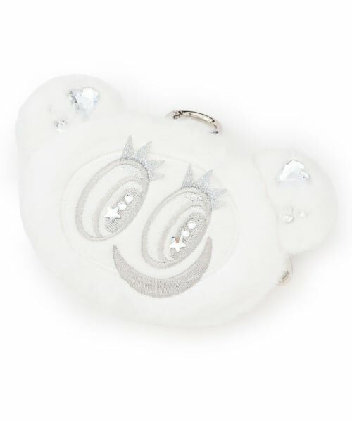 pom ponette junior / ポンポネット ジュニア ポーチ | ホワイトナカムラくん ふわきらポーチ（ブルー）