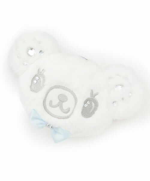 pom ponette junior / ポンポネット ジュニア ポーチ | ホワイトミントくん ふわきらポーチ（サックス）