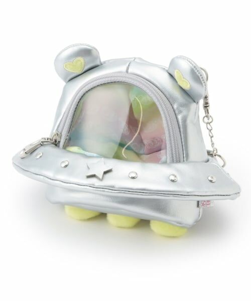 pom ponette junior / ポンポネット ジュニア ポーチ | ナカムラくんの宇宙船ポーチ（シルバー）
