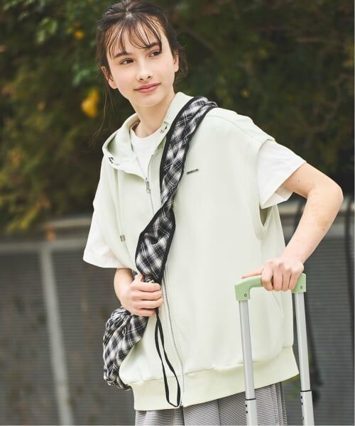 pom ponette junior / ポンポネット ジュニア パーカー | 【130cmあり】ノースリーブパーカ＆Tシャツセット（イエロー グリーン）