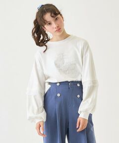 pom ponette junior / ポンポネット ジュニア Tシャツ | 【130cmあり】袖取り外しロゴTシャツ