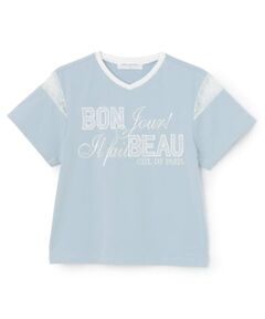 pom ponette junior / ポンポネット ジュニア Tシャツ | 【130cmあり】【接触冷感】レースワッペンTシャツ