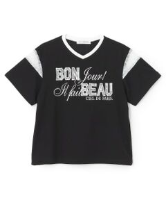 pom ponette junior / ポンポネット ジュニア Tシャツ | 【130cmあり】【接触冷感】レースワッペンTシャツ