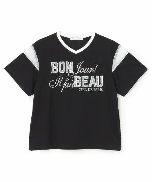 pom ponette junior / ポンポネット ジュニア Tシャツ | 【130cmあり】【接触冷感】レースワッペンTシャツ | 詳細11