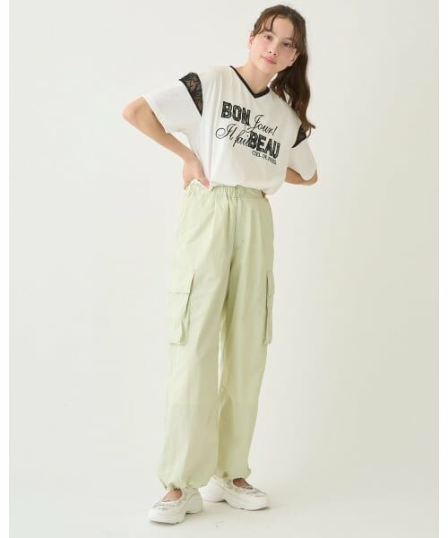 pom ponette junior / ポンポネット ジュニア Tシャツ | 【130cmあり】【接触冷感】レースワッペンTシャツ | 詳細18