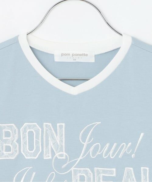 pom ponette junior / ポンポネット ジュニア Tシャツ | 【130cmあり】【接触冷感】レースワッペンTシャツ | 詳細2