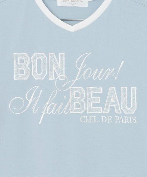pom ponette junior / ポンポネット ジュニア Tシャツ | 【130cmあり】【接触冷感】レースワッペンTシャツ | 詳細3