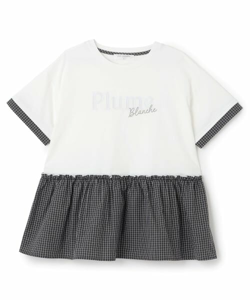 pom ponette junior / ポンポネット ジュニア Tシャツ | 【接触冷感】ペプラムチェックプルオーバー | 詳細10