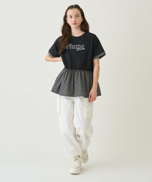 pom ponette junior / ポンポネット ジュニア Tシャツ | 【接触冷感】ペプラムチェックプルオーバー | 詳細12