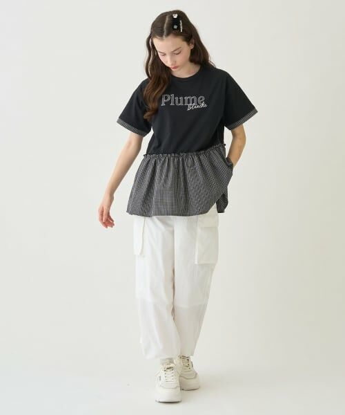 pom ponette junior / ポンポネット ジュニア Tシャツ | 【接触冷感】ペプラムチェックプルオーバー | 詳細13