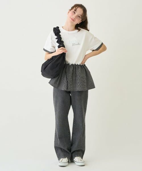 pom ponette junior / ポンポネット ジュニア Tシャツ | 【接触冷感】ペプラムチェックプルオーバー | 詳細15