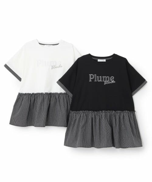 pom ponette junior / ポンポネット ジュニア Tシャツ | 【接触冷感】ペプラムチェックプルオーバー | 詳細8