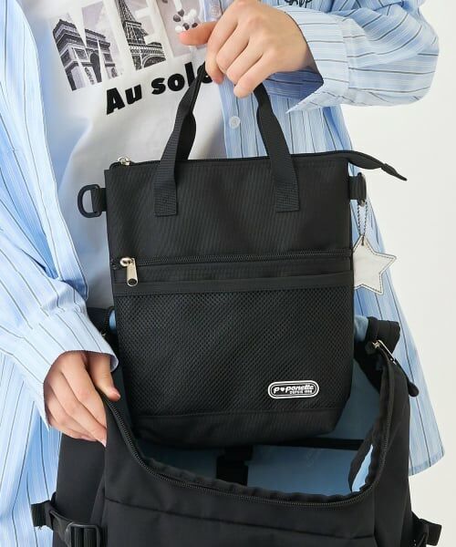 pom ponette junior / ポンポネット ジュニア ショルダーバッグ | おでかけ2WAYサーモショルダー（黒）