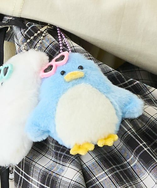 pom ponette junior / ポンポネット ジュニア チャーム | ふわりんアニマルファーチャーム（ライト ブルー）