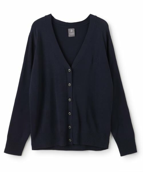 pom ponette junior / ポンポネット ジュニア カーディガン・ボレロ | 【接触冷感・抗菌防臭】Vネックカーディガン（紺）