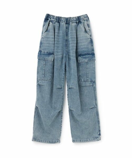 pom ponette junior / ポンポネット ジュニア その他パンツ | 【130cmあり】デニムカーゴパンツ(ブルー)