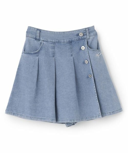 pom ponette junior / ポンポネット ジュニア ショート・ハーフ・半端丈パンツ | 【130cmあり】【接触冷感】ラップデニムキュロット | 詳細11