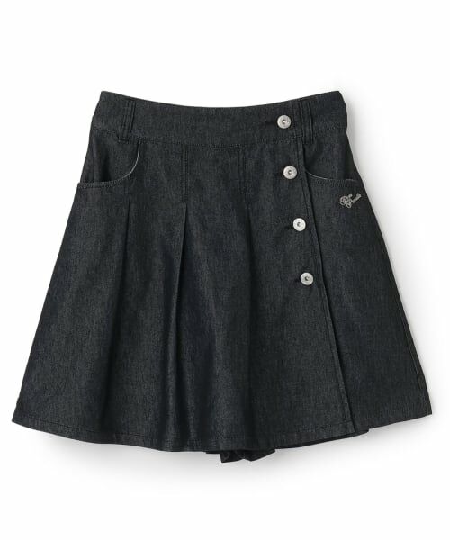 pom ponette junior / ポンポネット ジュニア ショート・ハーフ・半端丈パンツ | 【130cmあり】【接触冷感】ラップデニムキュロット | 詳細12