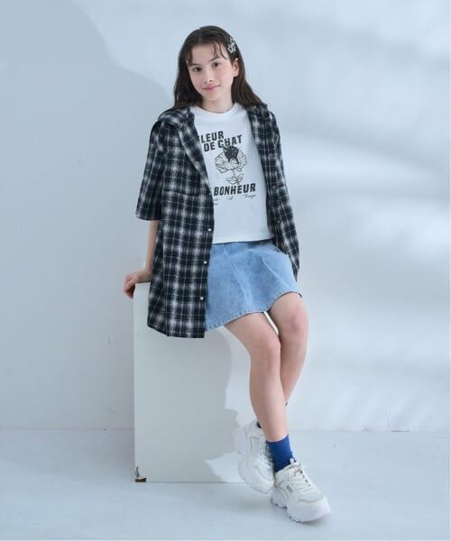 pom ponette junior / ポンポネット ジュニア ショート・ハーフ・半端丈パンツ | 【130cmあり】【接触冷感】ラップデニムキュロット | 詳細13