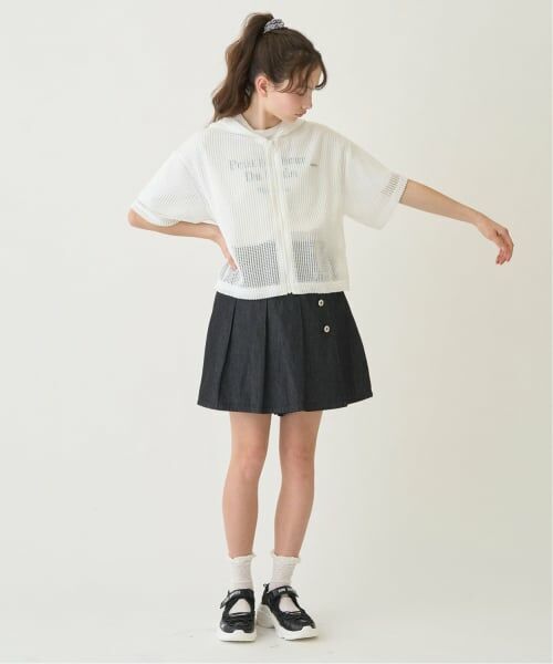 pom ponette junior / ポンポネット ジュニア ショート・ハーフ・半端丈パンツ | 【130cmあり】【接触冷感】ラップデニムキュロット | 詳細19