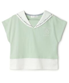 pom ponette junior / ポンポネット ジュニア Tシャツ | 【130cmあり】セーラーレイヤードトップス