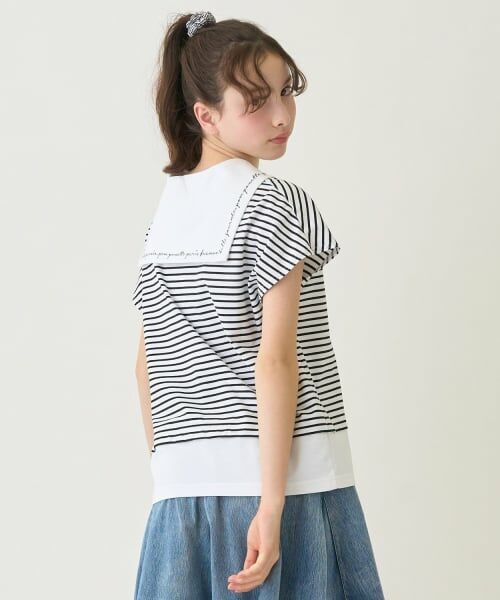 pom ponette junior / ポンポネット ジュニア Tシャツ | 【130cmあり】セーラーレイヤードトップス | 詳細12