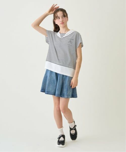 pom ponette junior / ポンポネット ジュニア Tシャツ | 【130cmあり】セーラーレイヤードトップス | 詳細14