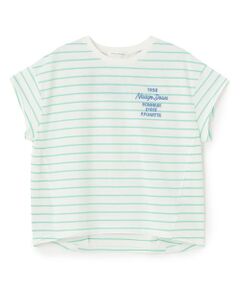 pom ponette junior / ポンポネット ジュニア Tシャツ | 【130cmあり】バックロゴボーダーTシャツ