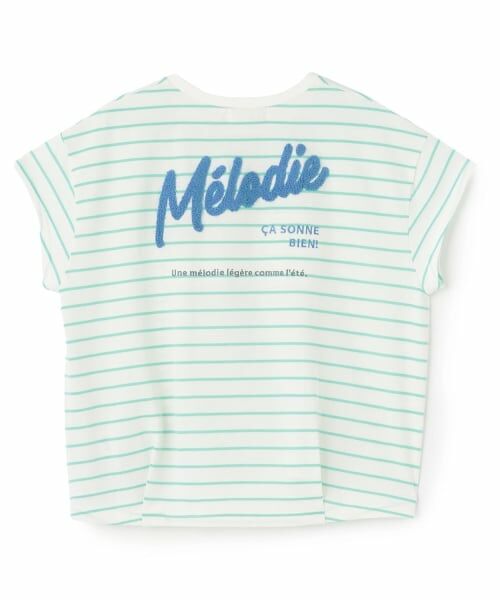 pom ponette junior / ポンポネット ジュニア Tシャツ | 【130cmあり】バックロゴボーダーTシャツ | 詳細1