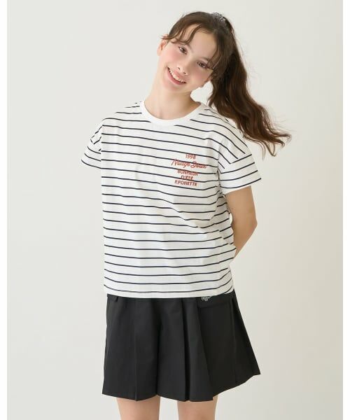 pom ponette junior / ポンポネット ジュニア Tシャツ | 【130cmあり】バックロゴボーダーTシャツ | 詳細16